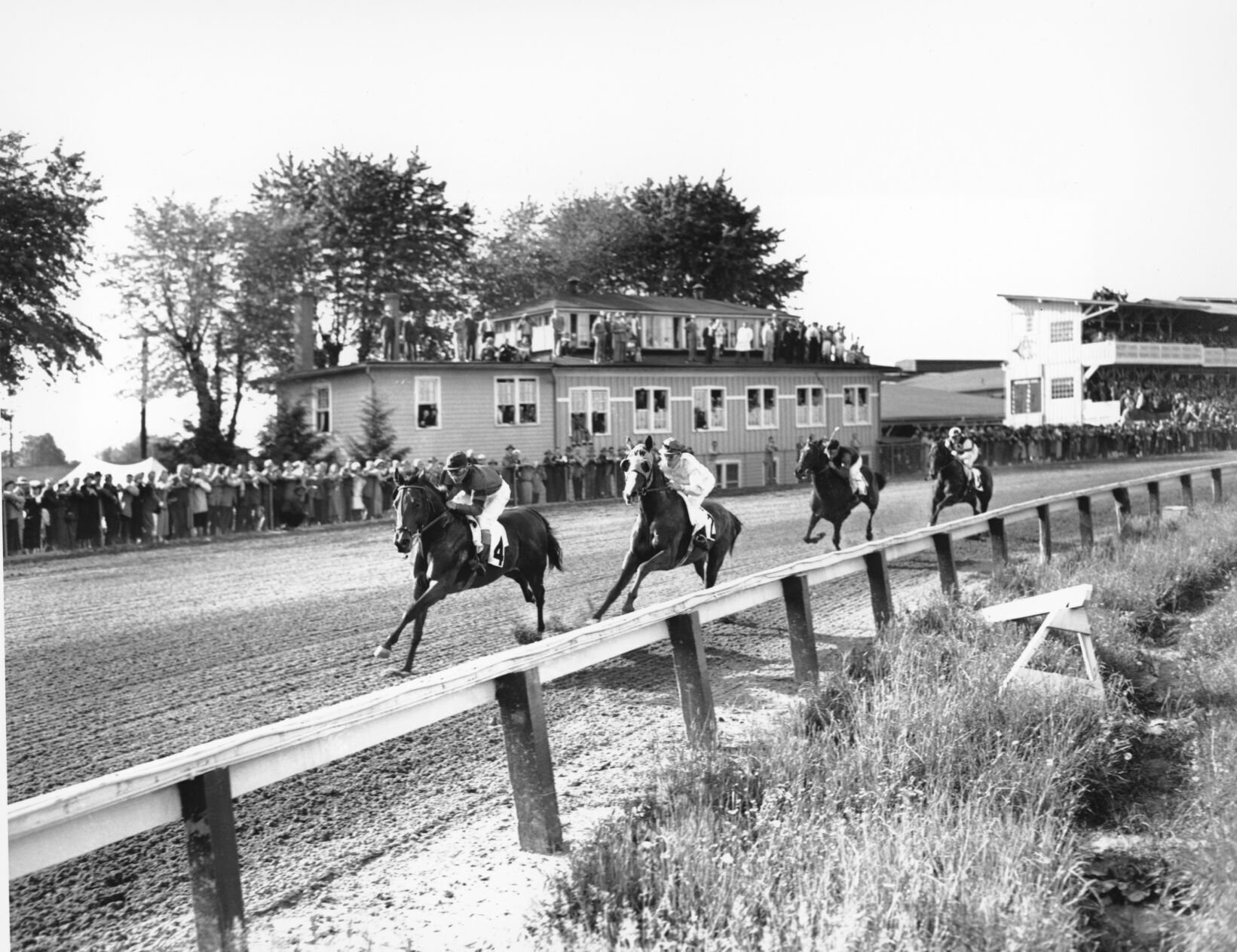 1948: Citation, ridden by Eddie Arcaro, wins Preakness